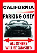 CALIFORNIA PARKING ONLY